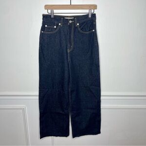 Levi's Premium High Loose Dark Wash Raw Hem Jean Womens 27
